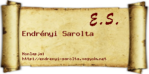 Endrényi Sarolta névjegykártya
