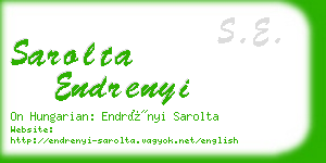 sarolta endrenyi business card